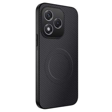 Honor 400 Lite musta MagSafe suojakuori hiilikuitu-tekstuurilla