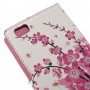 Huawei P8 Lite vaaleanpunaiset kukat puhelinlompakko