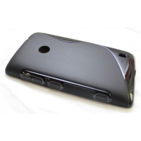 Lumia 520 musta silikoni suojakuori.