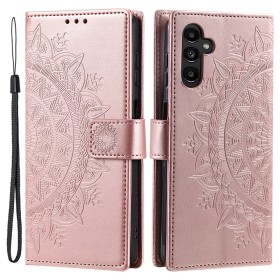 Samsung Galaxy S26 Plus ruusukulta mandala suojakotelo, jossa kaunis kohokuviointi ja käytännöllinen suljenta.