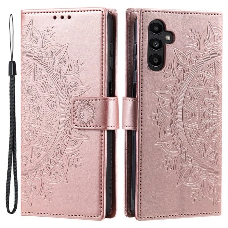 Samsung Galaxy S26 Plus ruusukulta mandala suojakotelo, jossa kaunis kohokuviointi ja käytännöllinen suljenta.