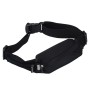 Pieni vyölaukku puhelimelle – urheiluun ja ulkoiluun, musta vyölaukku, jossa säädettävä hihna ja vetoketju.