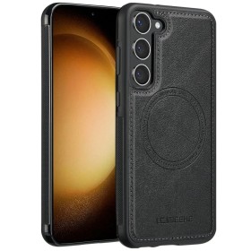 Samsung Galaxy S23 5G musta MagSafe-yhteensopiva suojakuori suojaa puhelinta tyylikkäällä ja kestävällä pinnalla.