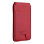 Tyylikäs Punainen magneettinen korttikotelo puhelimeen, jossa on kätevä tasku korteille.