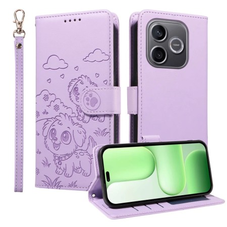 Honor 600 Lite lila koira suojakotelo on söpö ja käytännöllinen, suojaa puhelintasi tyylillä.