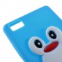 Huawei P8 Lite sininen pingviini silikonikuori.