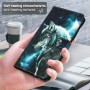 Samsung Galaxy A52 / A52 5G susi suojakotelo, jossa kaunis susi-kuviointi ja pehmeä materiaali.