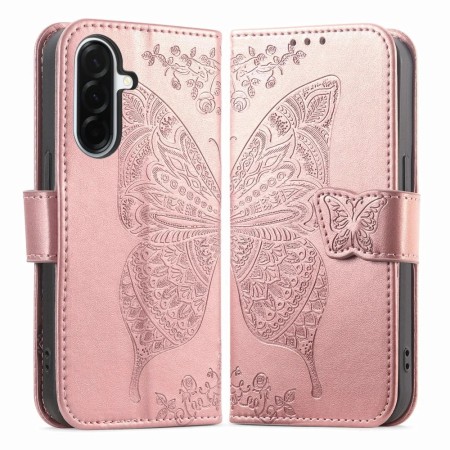 Samsung Galaxy A37 ruusukulta perhonen suojakotelo