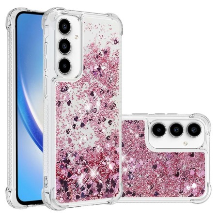 Samsung Galaxy A37 5G pinkki glitter hile suojakuori suojaa puhelintasi tyylikkäällä ja kimaltavalla designilla.