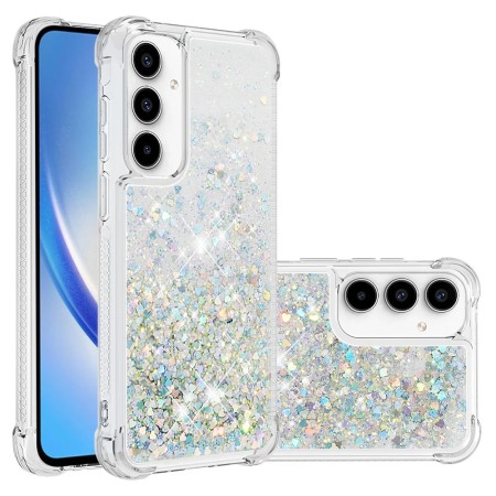 Samsung Galaxy A57 5G hopea glitter hile suojakuori suojaa puhelintasi tyylikkäällä ja kimaltavalla designilla.