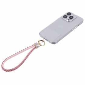 Puhelin rannelenkki strassikoristeilla – ruusukulta, tyylikäs ja käytännöllinen lisävaruste älypuhelimelle.