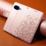 Google Pixel 10a ruusukulta koira suojakotelo, jossa söpö koirakuva ja pilviä.