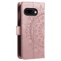 Google Pixel 10a ruusukulta mandala suojakotelo, jossa kaunis mandala-kuviointi ja käytännöllinen suljenta.