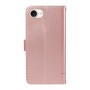 iPhone 17e kissakuvioitu ruusukulta puhelinlompakko rannehihnalla, elegantti ja käytännöllinen suoja puhelimelle.