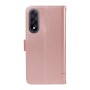 OnePlus Nord 5 5G kissakuvioitu ruusukulta puhelinlompakko rannehihnalla, elegantti ja käytännöllinen suoja puhelimelle.