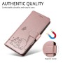 Samsung Galaxy A37 5G kissakuvioitu ruusukulta puhelinlompakko rannehihnalla, jossa magneettinen suljin.