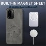 OnePlus 15R musta MagSafe-yhteensopiva suojakuori, jossa on sisäänrakennettu magneettilevy lisävarusteita varten.
