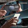 Samsung Galaxy A54 5G musta MagSafe-yhteensopiva suojakuori magneettisessa autokiinnityksessä, tukee langatonta latausta.