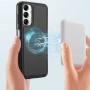 Samsung Galaxy A54 5G musta MagSafe-yhteensopiva suojakuori, joka suojaa puhelinta ja mahdollistaa langattoman lataamisen.