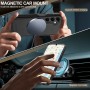 Samsung Galaxy S24 Plus / S25 Plus musta MagSafe-yhteensopiva suojakuori magneettisessa autokiinnikkeessä.