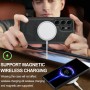 Samsung Galaxy S24 Ultra / S25 Ultra musta MagSafe-yhteensopiva suojakuori, joka tukee langatonta latausta.