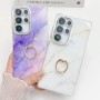 Samsung Galaxy S24 / S25 ruusukulta marmori sormuspidike suojakuori, kauniit värit ja tyylikäs muotoilu.