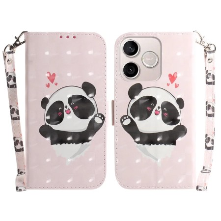 Söpö vaaleanpunainen panda kuvitus Honor 600 Lite vaaleanpunainen panda suojakotelo suojaa puhelintasi tyylillä.
