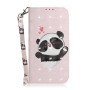 Honor 600 Lite vaaleanpunainen panda suojakotelo, jossa söpö panda-kuvio ja sydämiä.