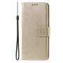 Honor 600 Lite kullanvärinen mandala suojakotelo, jossa kaunis kohokuviointi ja kätevä nauha.