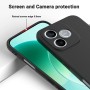 Honor 600 Lite musta suojakuori rannenauhalla suojaa näyttöä ja kameraa, nostaen reunoja 0,9 mm.