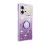 Honor 600 violetti glitter kukka sormuspidike suojakuori on tyylikäs ja kimaltava suojakuori, joka suojaa puhelintasi.
