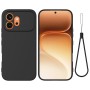 Honor 600 musta suojakuori rannenauhalla suojaa puhelintasi tyylikkäästi ja käytännöllisesti.