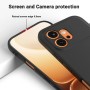 Honor 600 musta suojakuori rannenauhalla suojaa näyttöä ja kameraa, ja siinä on kohotettu reuna.