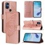 OnePlus Nord N10 5G ruusukulta perhonen suojakotelo, jossa kaunis perhoskuvio ja käytännöllinen avausmekanismi.