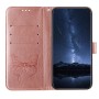 OnePlus Nord N10 5G ruusukulta perhonen suojakotelo avattuna, näyttäen kauniin perhoskuvion ja puhelimen.