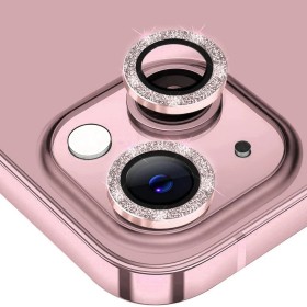 iPhone 15 kameran linssinsuojat ruusukulta glitter korostavat puhelimen tyylikästä ulkonäköä ja suojaavat linssejä.