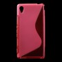 Sony Xperia M4 Aqua roosan punainen silikonisuojus.