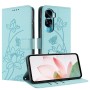 Honor 90 Lite vihreä suojakotelo lootuskukkakuviolla