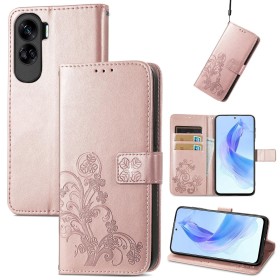 Honor 90 Lite suojakotelo sisältää kolme korttipaikkaa ja mukana rannelenkki