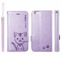 iPhone 6 / 6s violetti kissa puhelinlompakko