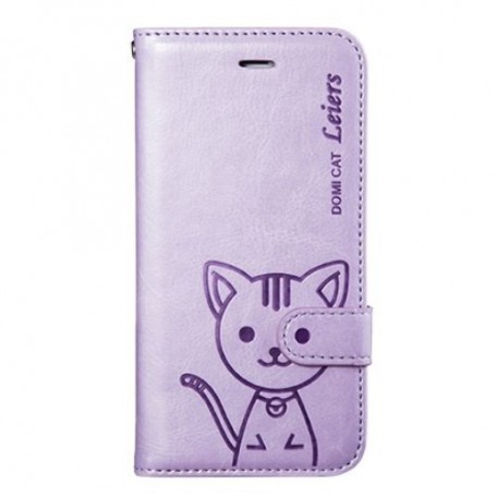 iPhone 6 / 6s violetti kissa puhelinlompakko