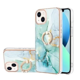 Tyylikäs iPhone 11 vihreä marmori sormuspidike suojakuori