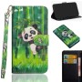 iPhone 11 Pro panda lompakkokotelossa kortit ja setelit kulkevat mukana kätevästi.
