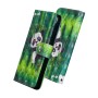 Panda aiheinen iPhone 11 Pro lompakkokotelo erottuu näyttävällä vihreällä kuosillaan.