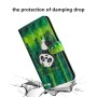 Magneettiläppä pitää iPhone 11 Pro panda lompakkokotelon napakasti kiinni.