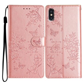 Ruusukultainen iPhone X/Xs suojakotelo kulkee kätevästi mukana rannelenkin ansiosta.