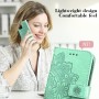 Vihreä kukkakuosinen Honor 600 lompakkokotelo tuo puhelimeen näyttävän ilmeen.