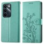 Realme C100 5G lompakkokotelon perhoskuvio tuo etukanteen koristeellisen ilmeen.