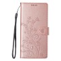 Realme 16 5G ruusukulta perhoskuvioinen lompakkokotelo.
