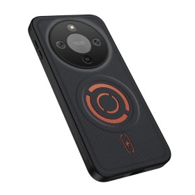 Honor Magic8 Lite 5G magneettikuoren kangasmainen pinta tuntuu miellyttävältä kädessä.